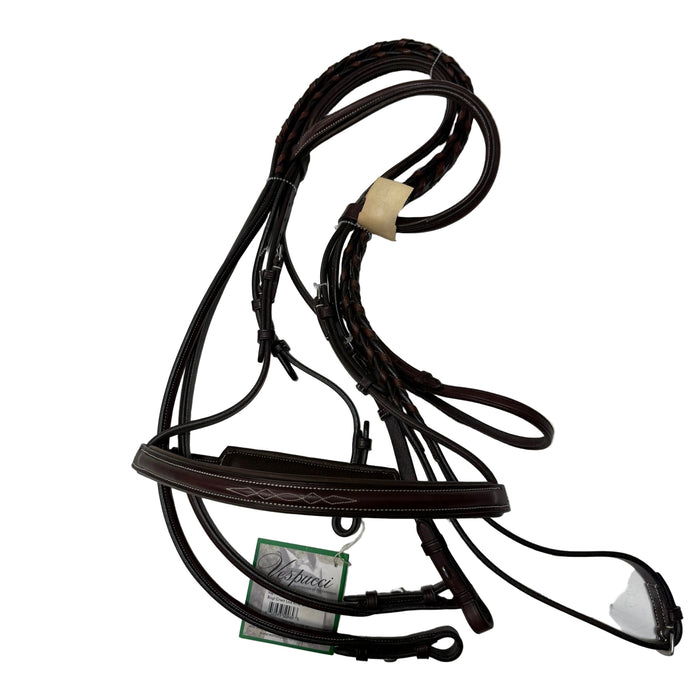 CNT 3093J Vespucci Fancy Stitched Bridle Brown Full (New)