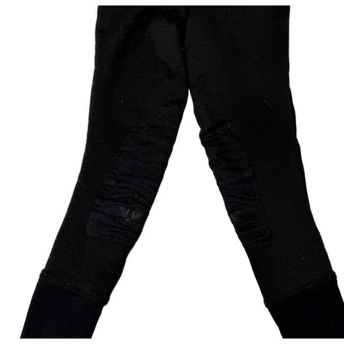 CNT 3079D TuffRider Knee Patch Breeches Black Fleeced Lined 24