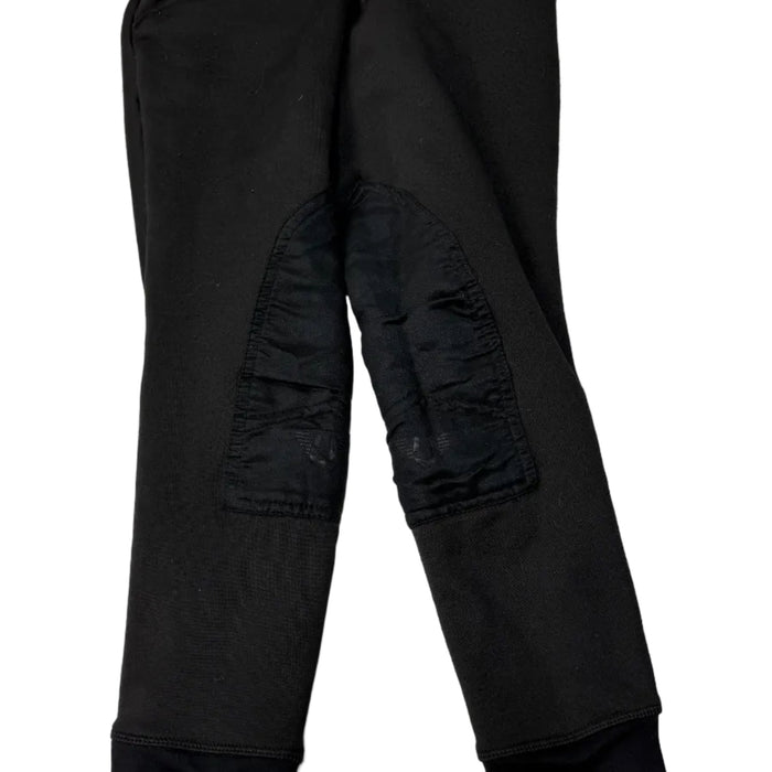 CNT 3079E TuffRider Knee Patch Breeches Black Fleeced Lined 14