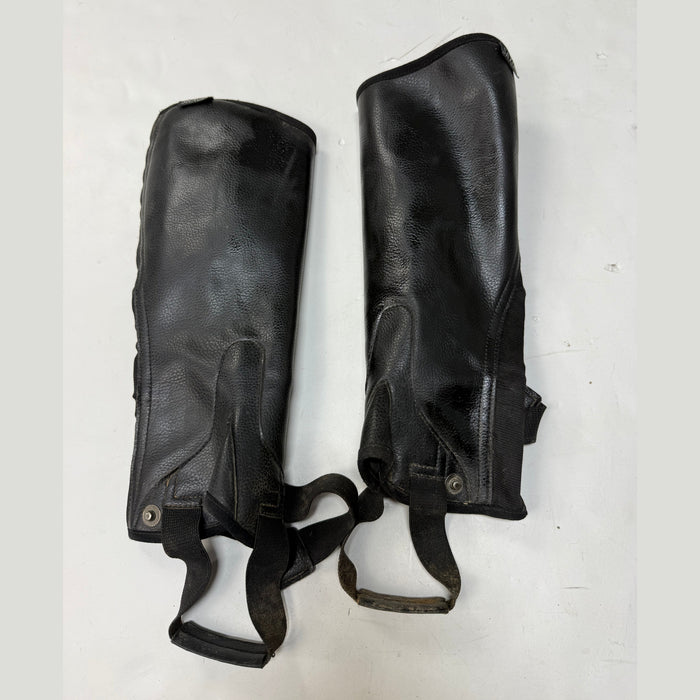 CNT 3099E Saxon Half Chaps Black Childs Large