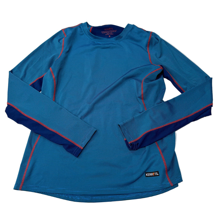 CNT 3102T Kerrits Long Sleeve Shirt Blue Strips Medium