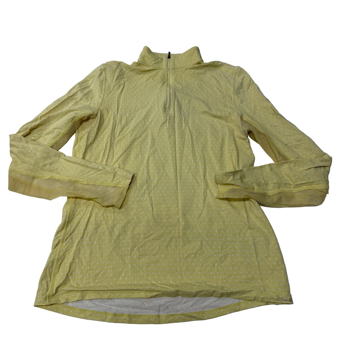CNT 3102S Dover Long Sleeve Sun Shirt Yellow Polka Dots Medium