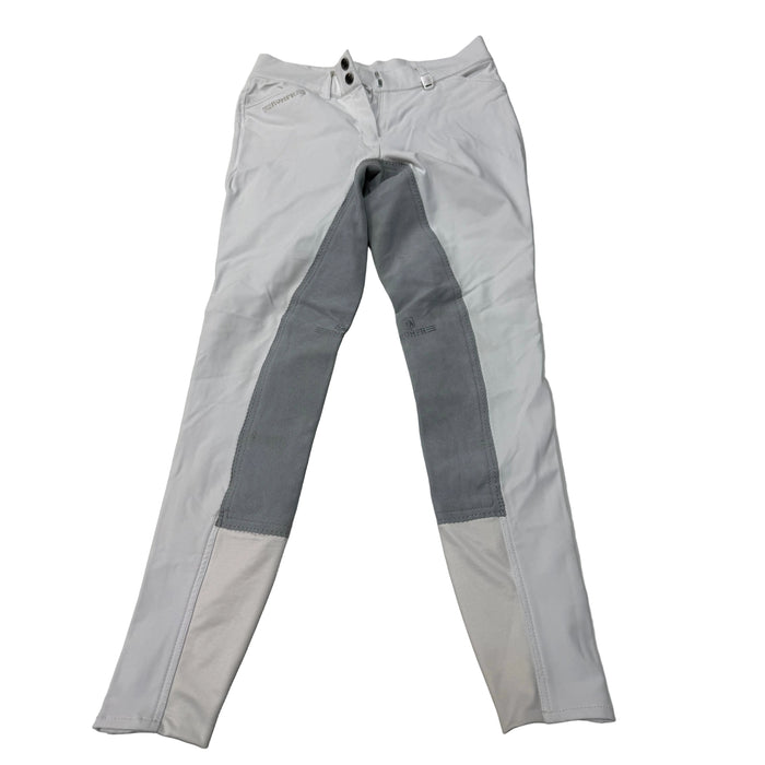 CNT 3114SSS Romfh Full Seat Breeches White/Grey 26R