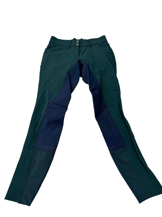 CNT 3114OOO Romfh Full Seat Breeches Green/Navy 26R