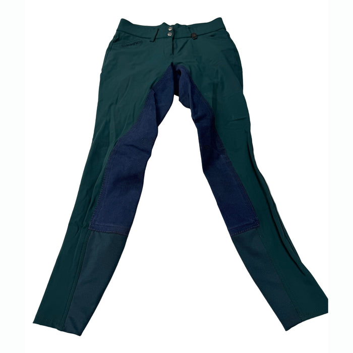 CNT 3114OOO Romfh Full Seat Breeches Green/Navy 26R