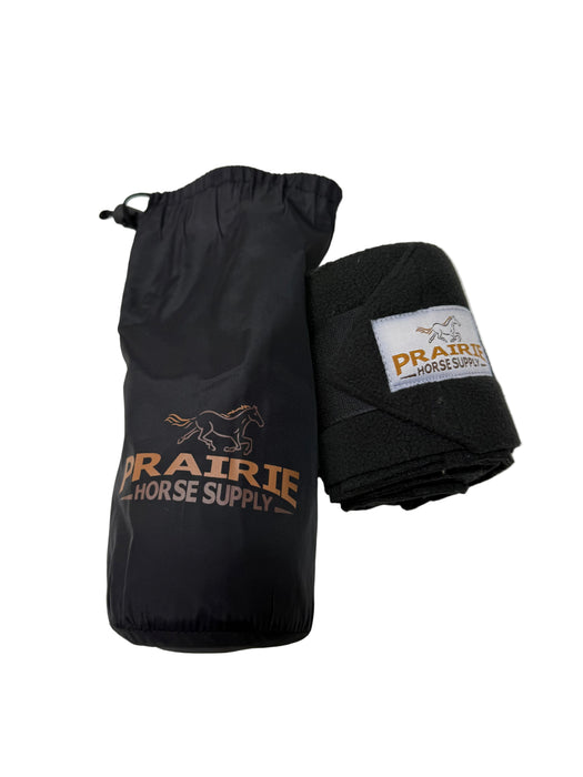 CNT 3114BBB Prainic Horse Supply Polo Wraps Black Set of 2