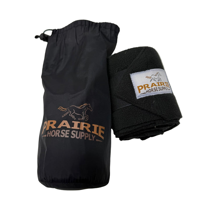 CNT 3114BBB Prainic Horse Supply Polo Wraps Black Set of 2