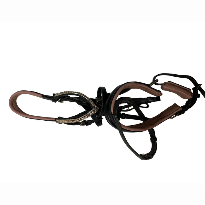 CNT 3115T Sattlerri Otto Schumacter Bridle Pink/Black Pony