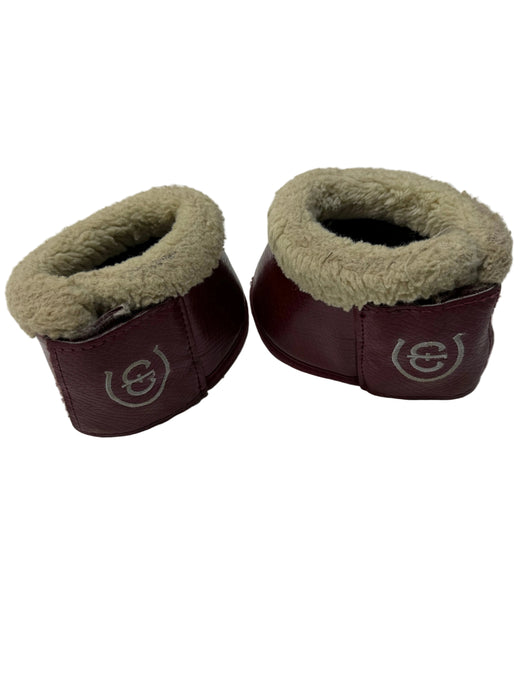 CNT 3115G Equestrian Stockholme Fleeced Lined Bell Boots Snake Skin Maroon Small