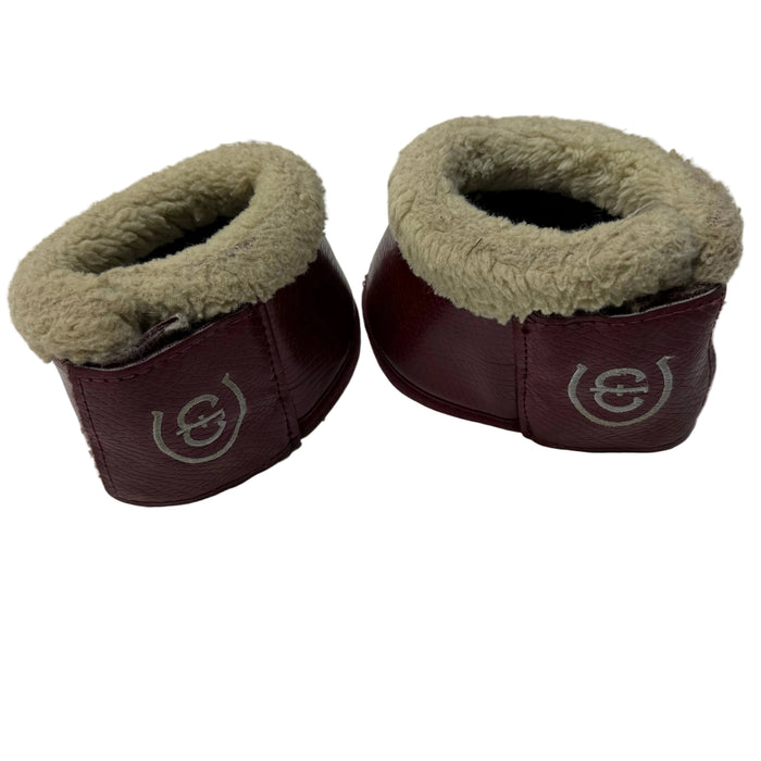 CNT 3115G Equestrian Stockholme Fleeced Lined Bell Boots Snake Skin Maroon Small