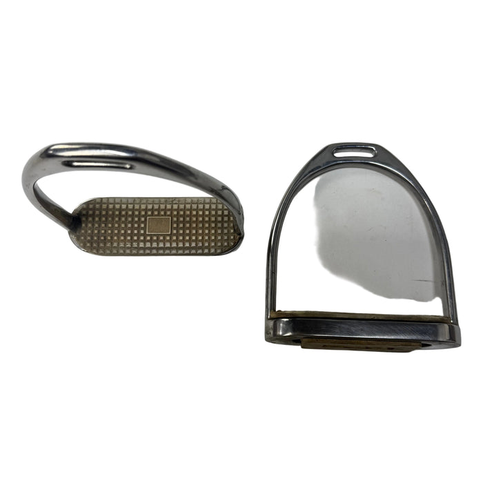 CNT 3114VVV Stirrup Irons White Pads 4.25"