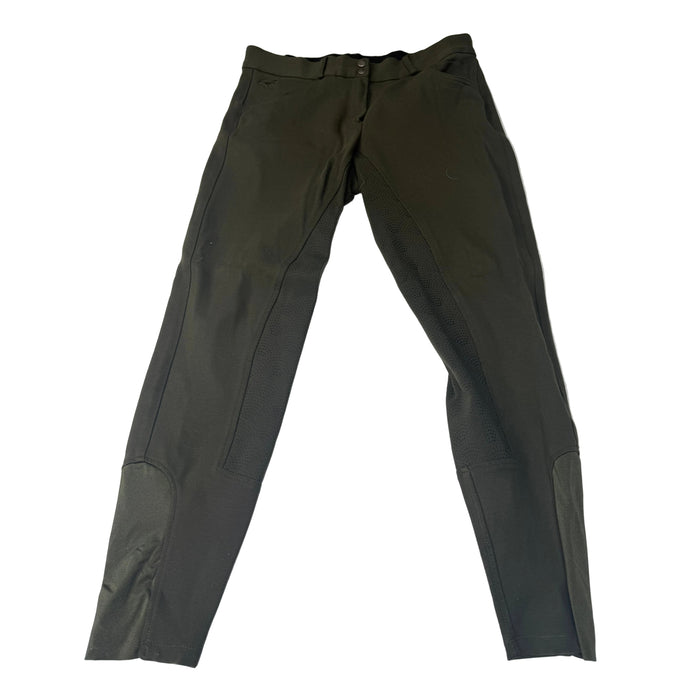 CNT 3128F Piper Silicone Full Seat Breeches Green 34R
