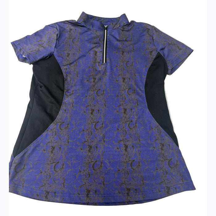CNT 3128C Horze Short Sleeve Shirt Purple/Black 10
