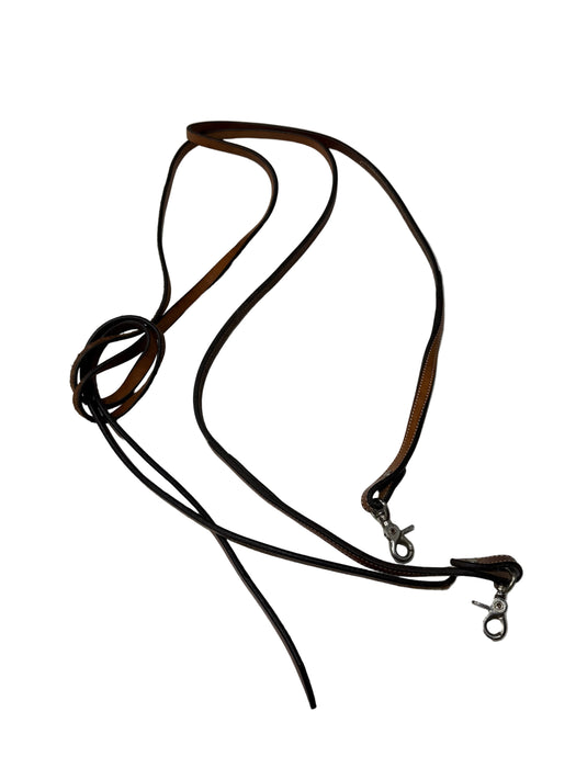CNT 3124H Leather Split Reins with Snaps Brown