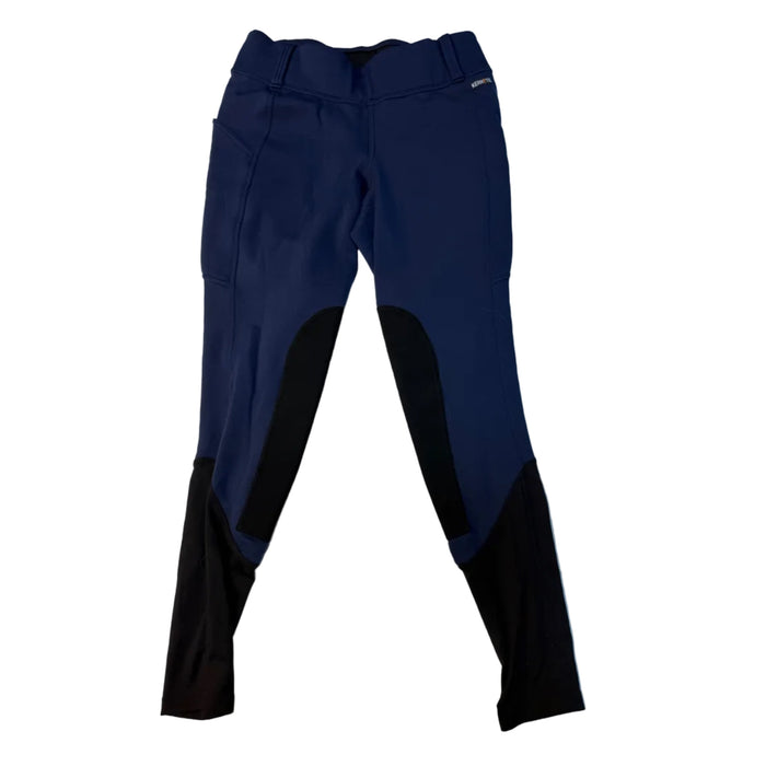 CNT 3134O Kerrits Fleeced Lined Knee Patch Breeches Blue 1X