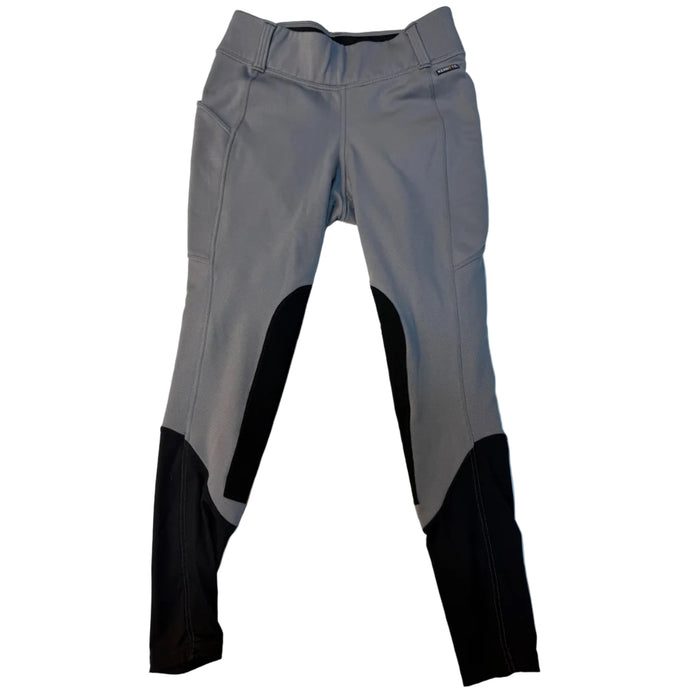 CNT 3134G Kerrits Knee Patch Fleeced Lined Breeches Grey XL