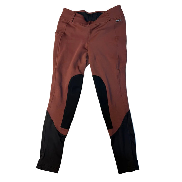 CNT 3134I Kerrits Knee Patch Fleeced Lined Breeches Burnt Orange XL