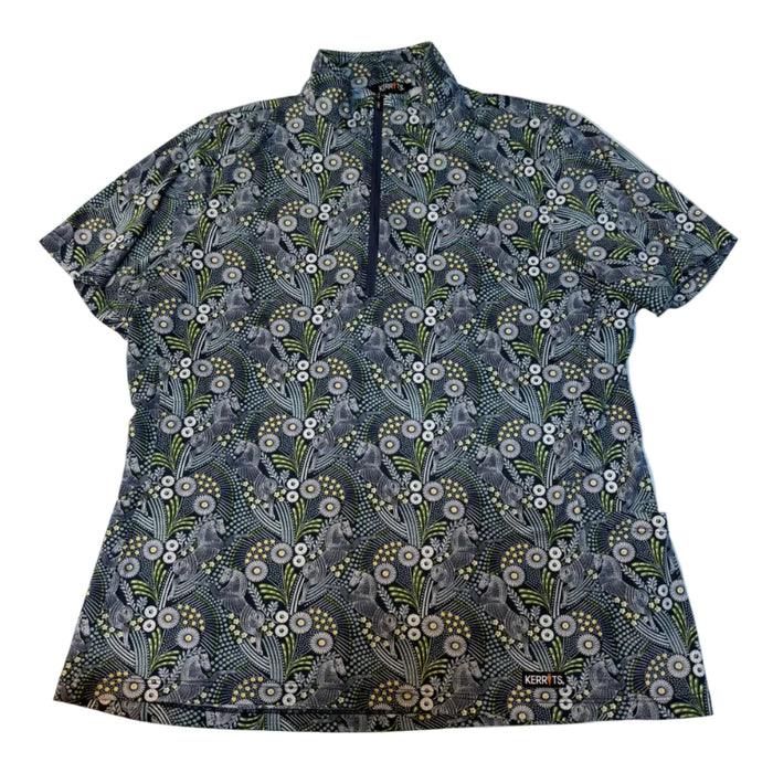 CNT 3134T Kerrits Short Sleeve Shirt Blue/Green XL