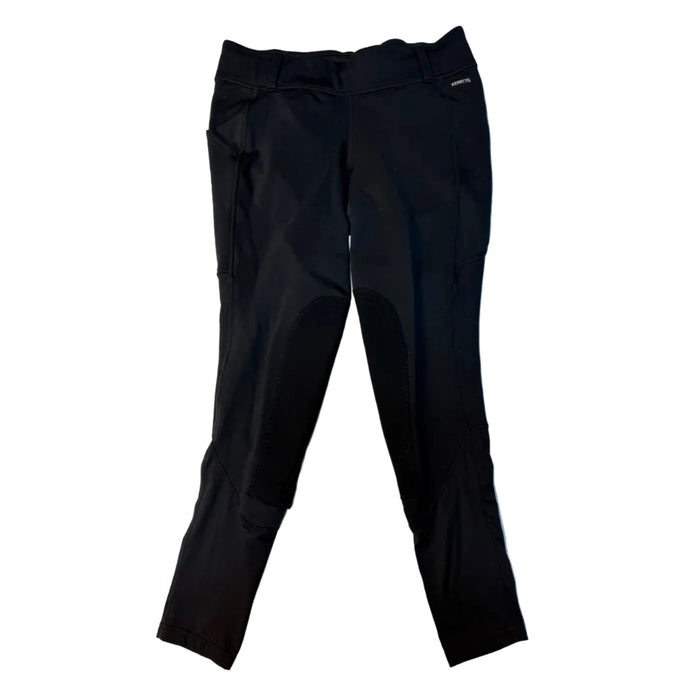CNT 3134N Kerrits Fleeced Lined Knee Patch Breeches Black 1X