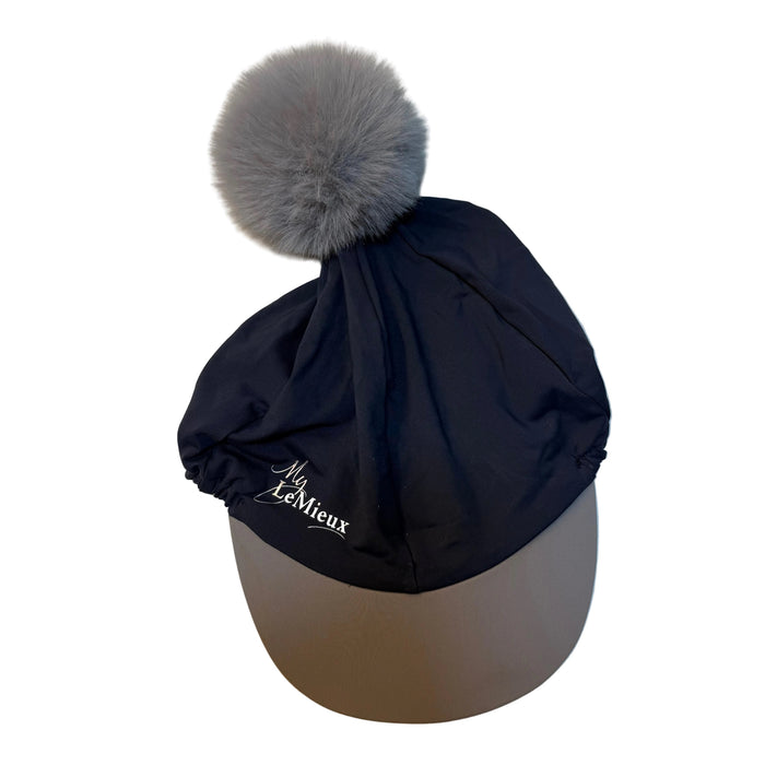 CNT 3136B LeMieux Pom Hat Cover Navy/Grey