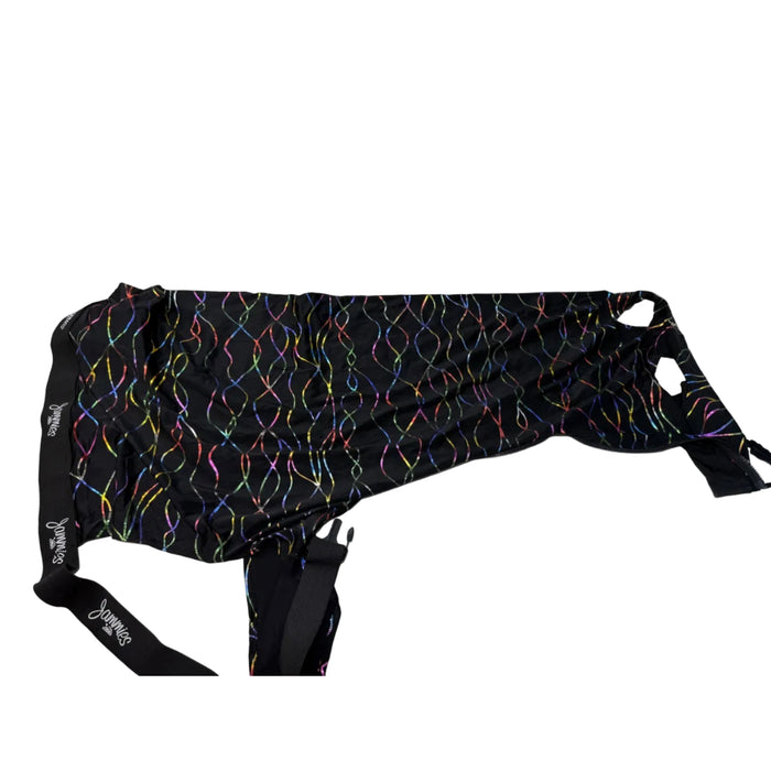 CNT 3148B Jammies Neck Cover Black/Rainbow Medium