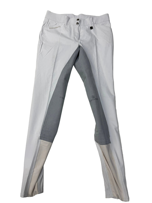 CNT 3149H Romfh Full Seat Breeches White/Grey 30L (New)