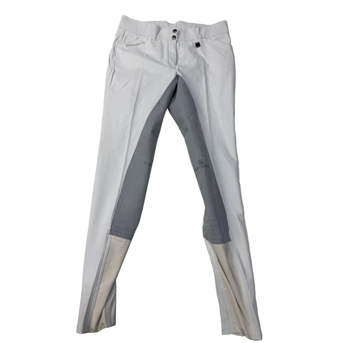 CNT 3149H Romfh Full Seat Breeches White/Grey 30L (New)