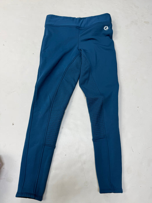 CNT 2383WW Horze Fleeced Lined Full Seat Breeches Aqua 30