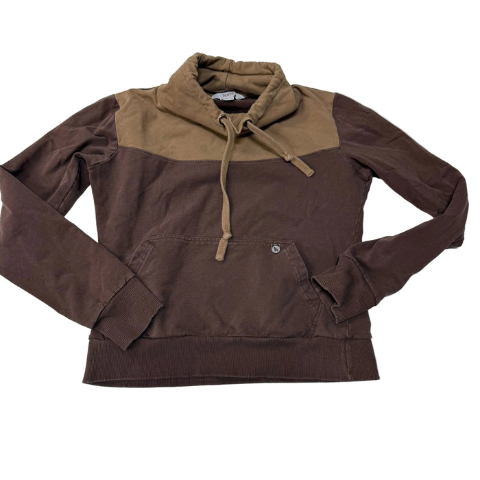 CNT 2383YY Horze Mock Neck Pullover Two Tone Brown 8