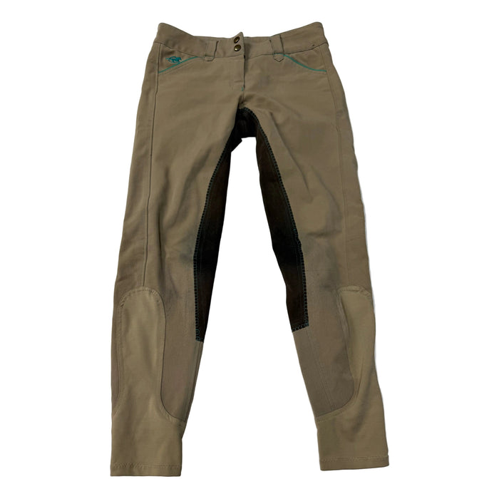 CNT 3159G Smartpak Full Seat Breeches Tan/Brown/Teal 26R