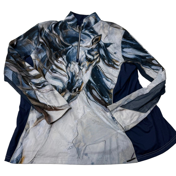 CNT 3160H Arista Long Sleeve Shirt Horse Pattern 1X