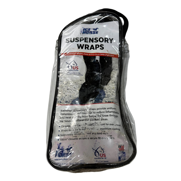 CNT 3160J Ice Horse Suspensory Wraps Black (Set of 2)