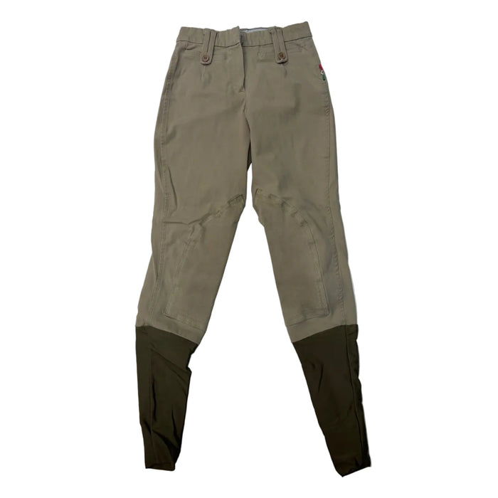 CNT 2997J Alessandro Albanese Knee Patch Breeches Tan Kids 36