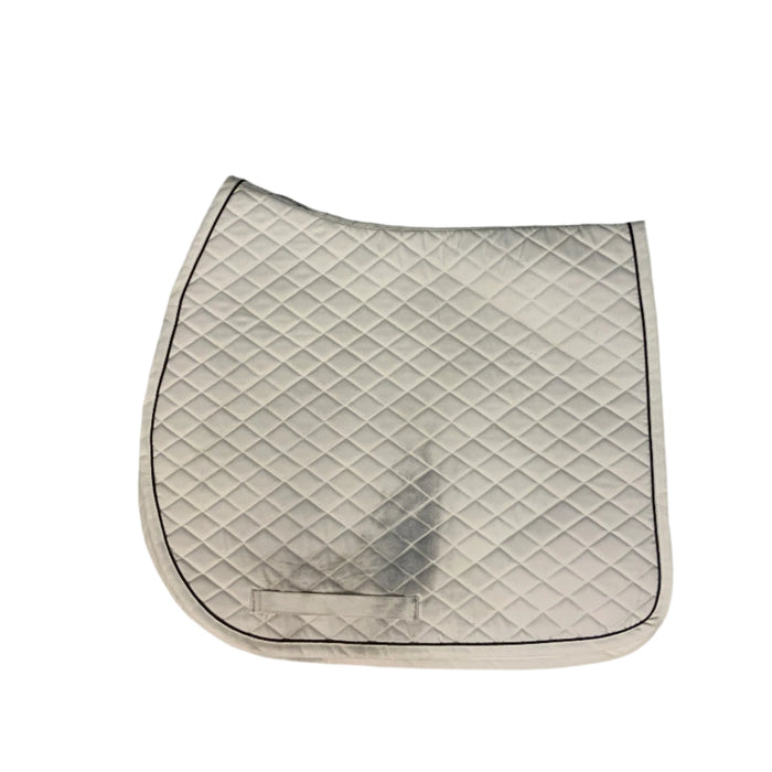 CNT 2827C Tuffrider Dressage Pad White with Black Piping