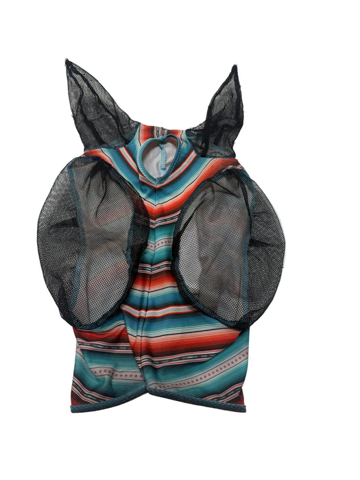 CNT 3188M Professional Choice Fly Mask Teal/Orange Horse