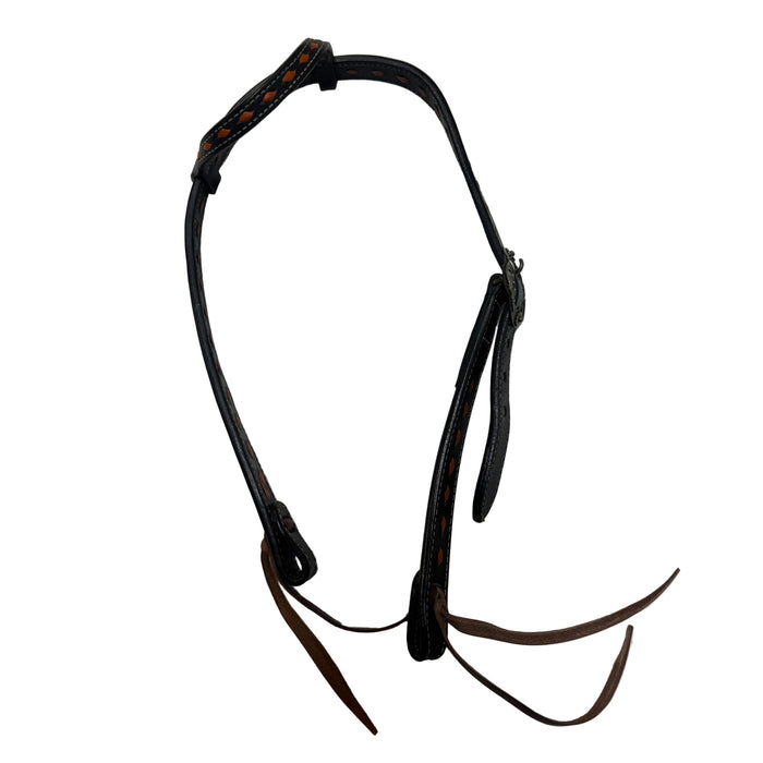 CNT 3188J Western Head Collar Black/Orange approx. Full
