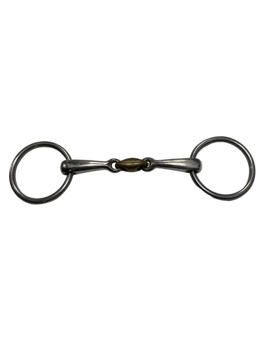 CNT 3188GG Stubben Double Jointed Loose Ring Snaffle 4.5"