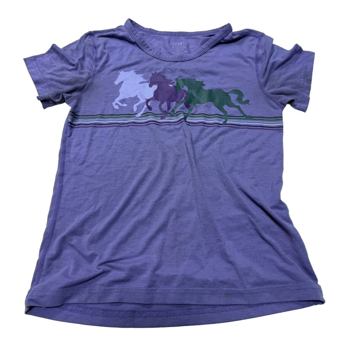 CNT 3190C Kerrits Short Sleeve Shirt Purple Horse Medium