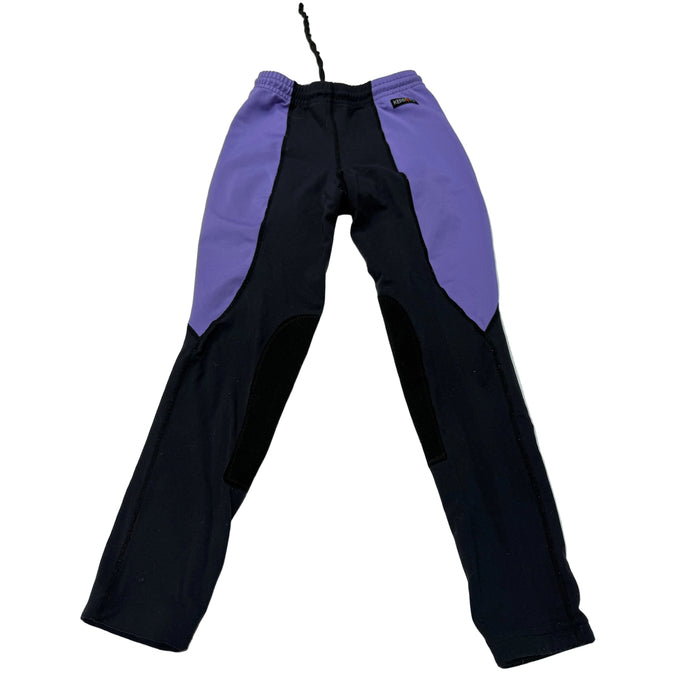 CNT 3190A Kerrits Knee Patch Tights Purple/Black Medium