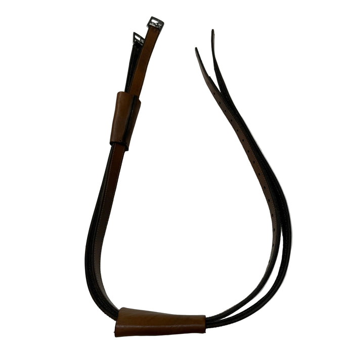 CNT 3189E Stirrup Leathers Nylon Lined Brown 61"