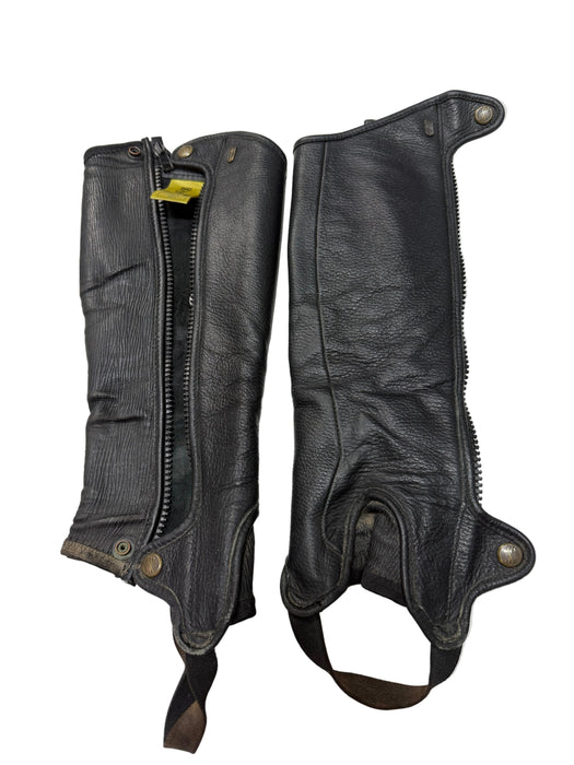 CNT 3189J Tredstep Leather Half Chaps Black approx. Small