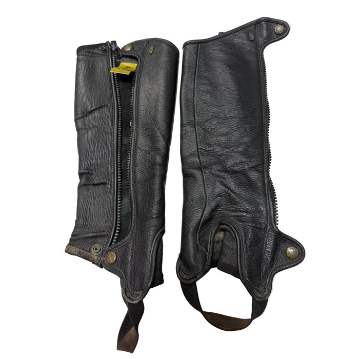 CNT 3189J Tredstep Leather Half Chaps Black approx. Small
