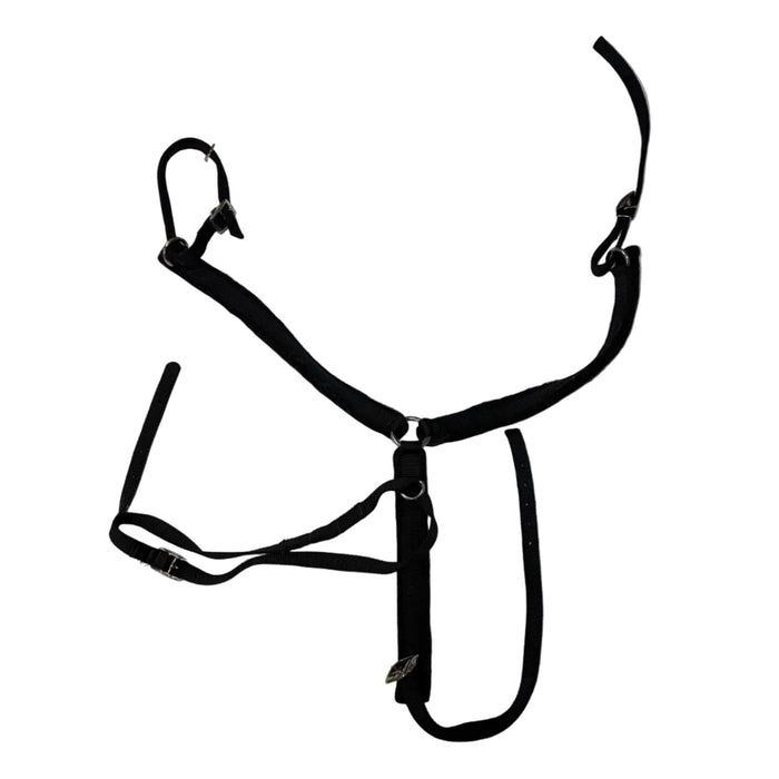 CNT 3035G Weaver Nylon Fleece lined Breastplate Black Approx Horse
