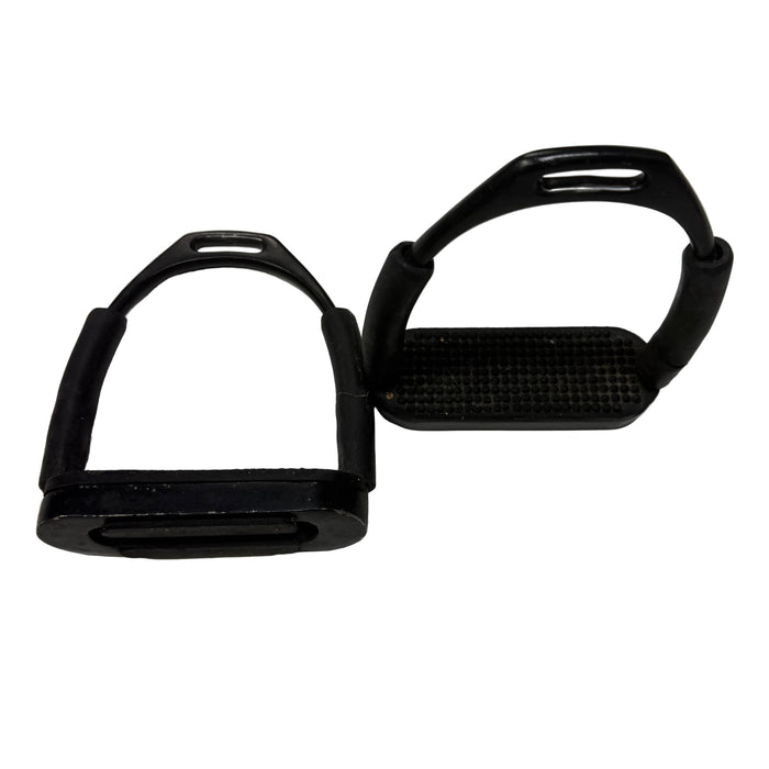 CNT 3217U Jointed Stirrup Irons Black 5"