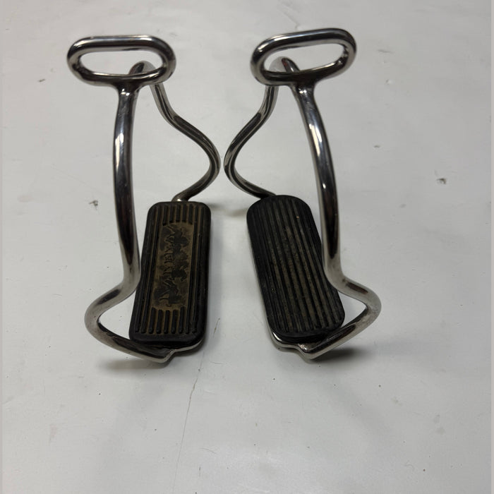 CNT 3217BB Icelandic  Stirrup Irons Black 5"
