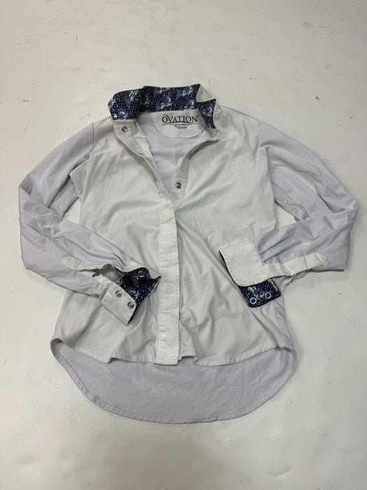 CNT 3218K Ovation Long Sleeve Show Shirt White 8