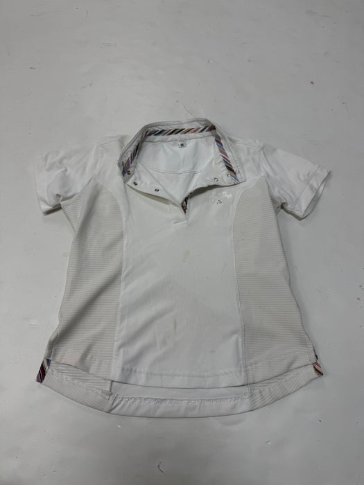 CNT 3218L Equine Couture Short Sleeve Shirt White Medium