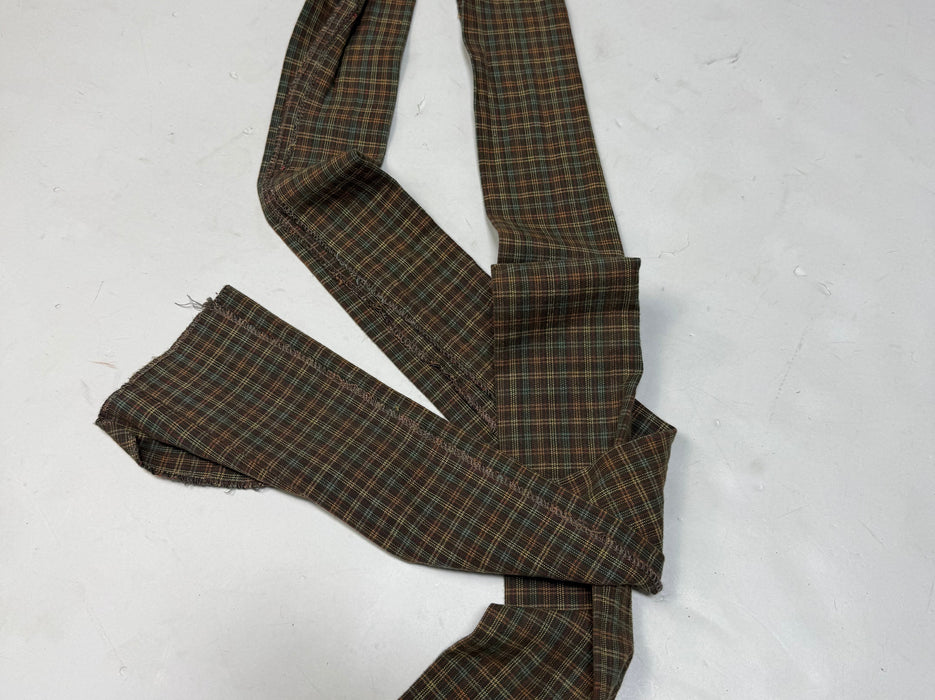 CNT 3229C Stock Tie Plaid Brown/Yellow/Red