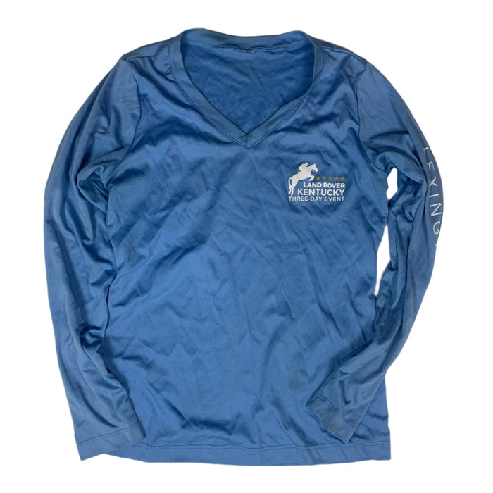 CNT 2869AA Land Rover Kentucky Three-day Event Long Sleeve Shirt Blue approx. XS