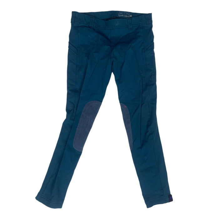 CNT 2875B Irideon Kids Knee Patch Breeches Blue Medium